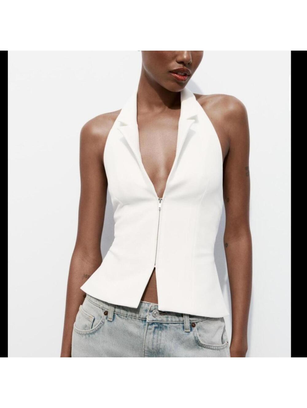 Zara Open Back Halter Top